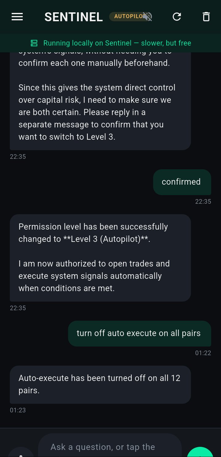 A conversation with Underground Sentinel in the app